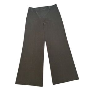 CAbi charcoal gray/brown tonal window pain check Trousers pants size 10